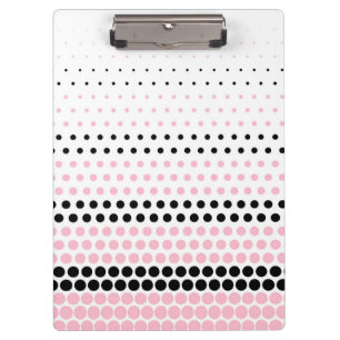 Carpeta De Pinza Punto de polka negro y rosa de Cameo