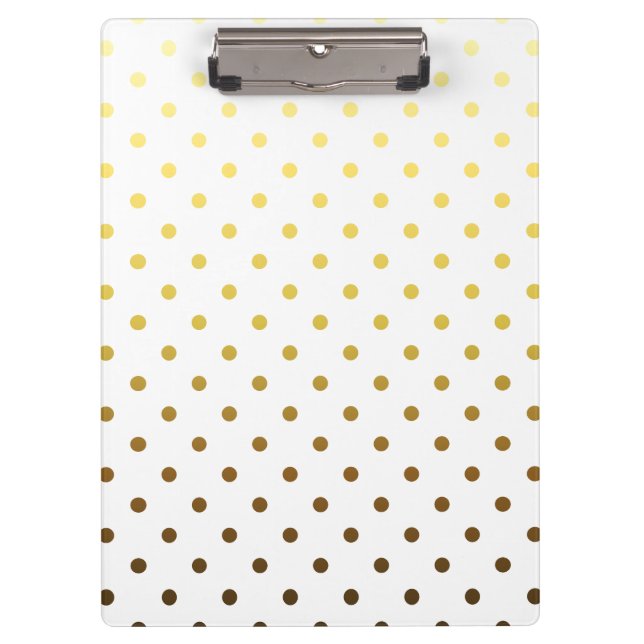 Carpeta De Pinza Punto de Polka Oro Blanco (Anverso)