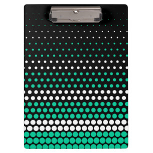 Carpeta De Pinza Punto de Polka Verde y Blanco del Caribe