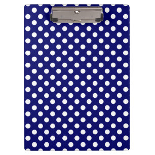 Carpeta De Pinza Puntos blancos personalizables sobre fondo azul ma