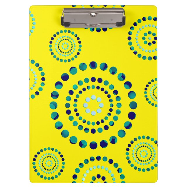 Carpeta De Pinza Puntos Círculo Poder Flores + tu fondo. (Anverso)