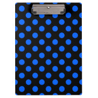 Puntos de polka azul y negro