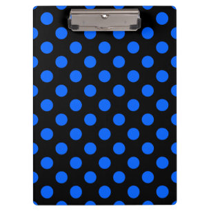 Carpeta De Pinza Puntos de polka azul y negro