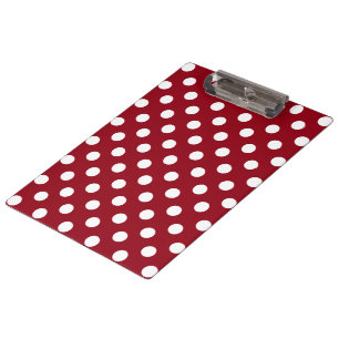 Carpeta De Pinza Puntos de Polka Blanco sobre el rojo Criminson