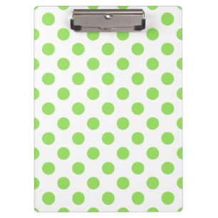 Carpeta De Pinza Puntos de polka blanco y limón