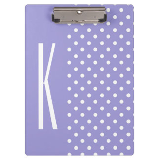 Carpeta De Pinza Puntos de Polka Blanco y Morado de Lavanda
