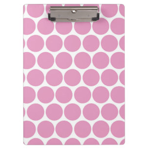 CARPETA DE PINZA PUNTOS DE POLKA BLANCOS Y DE ROSA MODERNA