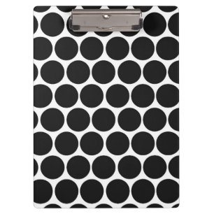 CARPETA DE PINZA PUNTOS DE POLKA BLANCOS Y NEGROS MODERNOS