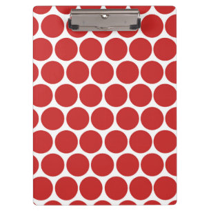 CARPETA DE PINZA PUNTOS DE POLKA BLANCOS Y ROJOS MODERNOS