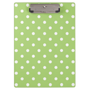Carpeta De Pinza puntos de polka blancos y verdes de cal frescos y