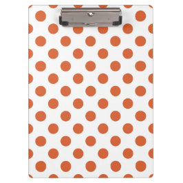 Carpeta De Pinza Puntos de polka naranja quemados