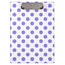 Carpeta De Pinza Puntos de polka periwinkle