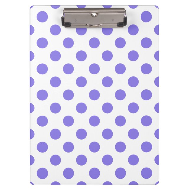 Carpeta De Pinza Puntos de polka periwinkle (Anverso)