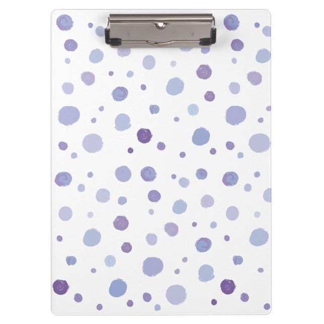 Carpeta De Pinza puntos de polka pintados a mano (Anverso)