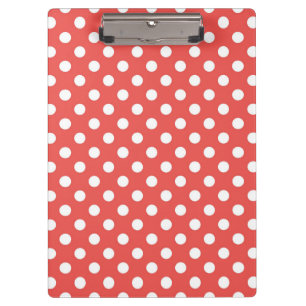 Carpeta De Pinza Puntos de Polka Rojo y Blanco