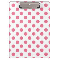 Puntos de polka rosa y blanco