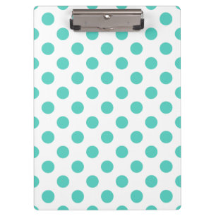 Carpeta De Pinza Puntos de polka turquesa