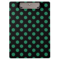 Puntos de polka verdes y negros
