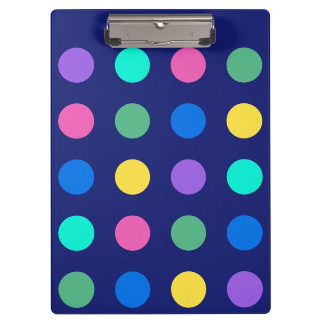 Carpeta De Pinza Puntos geométricos coloridos (Anverso)