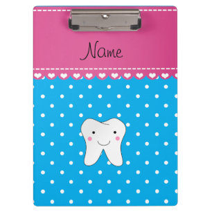 Carpeta De Pinza Puntos lindos conocidos personalizados del azul de