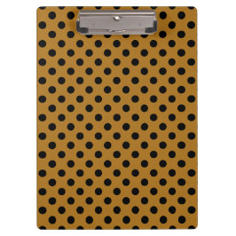 Carpeta De Pinza Puntos negros personalizables sobre fondo de oro m