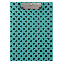 Carpeta De Pinza Puntos negros personalizables sobre fondo verde ca
