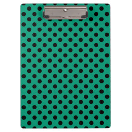 Carpeta De Pinza Puntos negros personalizables sobre fondo verde es