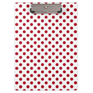 Carpeta De Pinza Puntos rojos personalizables sobre fondo blanco