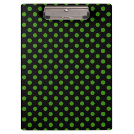 Carpeta De Pinza Puntos verdes personalizables sobre fondo negro