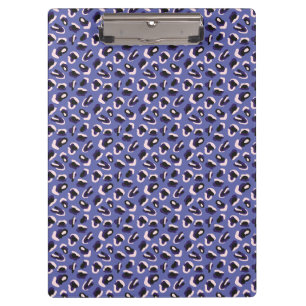 Carpeta De Pinza Purple Abstract Animal Print Clipboard