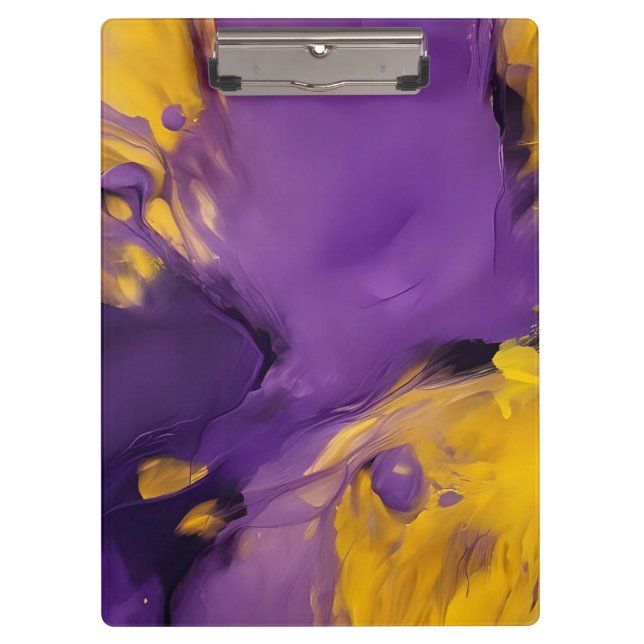 Carpeta De Pinza Purple and Gold Abstract (Anverso)