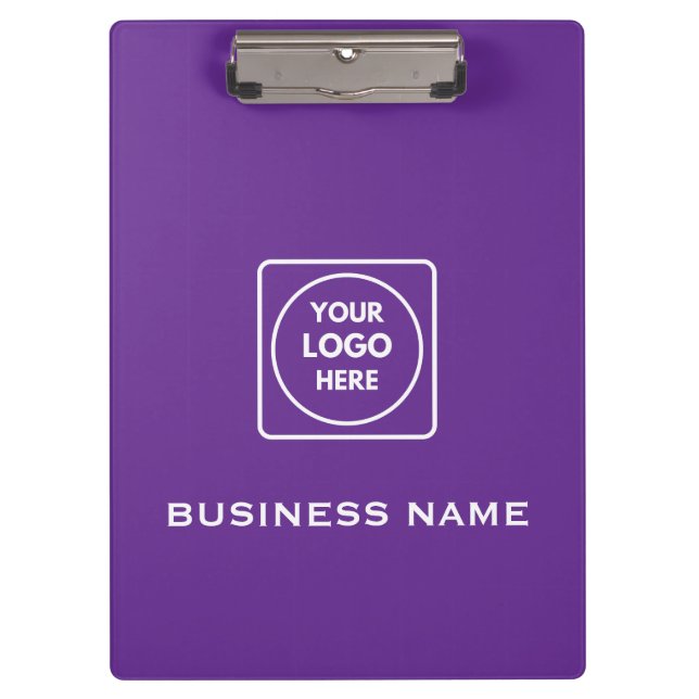Carpeta De Pinza Purple Business Logo Pro clipboard (Anverso)