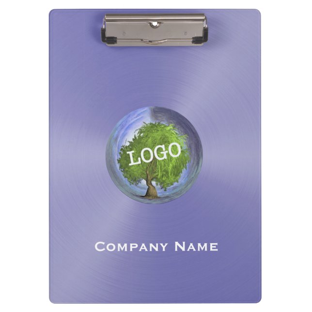 Carpeta De Pinza Purple de logotipo comercial (Anverso)