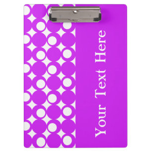 Carpeta De Pinza Purple Mod Ball Design con texto personalizado