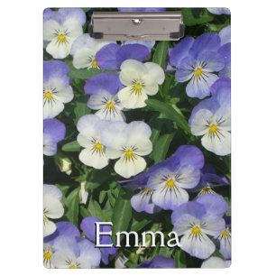 Carpeta De Pinza Purple Pansies Garden Floral