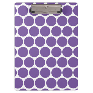 CARPETA DE PINZA PÚRPURA MODERNA, PUNTOS DE POLKA BLANCOS