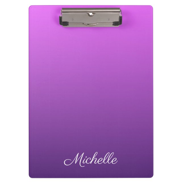 Carpeta De Pinza Púrpura personalizado (Anverso)