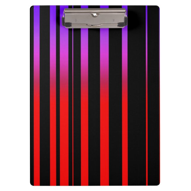 Carpeta De Pinza Púrpura roja brillante y rayas negras (Anverso)