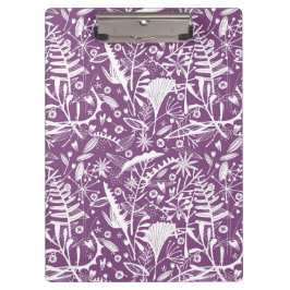 Carpeta De Pinza Púrpura tropical botánico