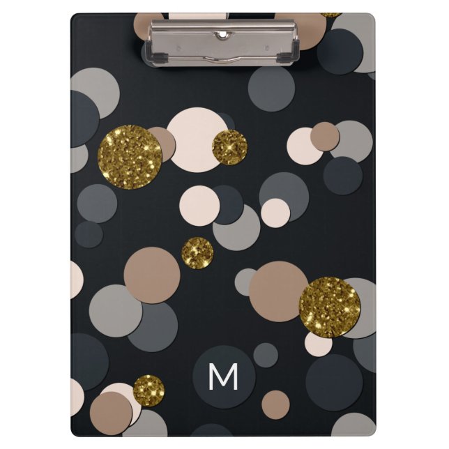 Carpeta De Pinza Purpurina Confetti Peach, Maple, Gray and Gold (Anverso)