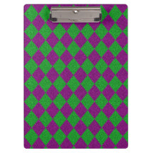 Purpurina de diamantes verdes y morados