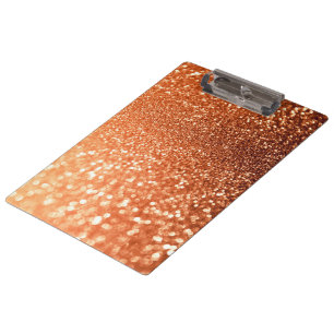 Carpeta De Pinza Purpurina de moda brillante de cobre chispeante de