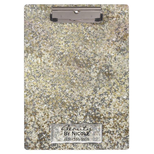 Carpeta De Pinza Purpurina de oro Crackle Moda moderna Glam Sparkle (Anverso)
