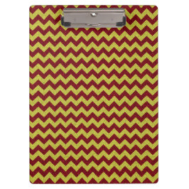 Carpeta De Pinza Purpurina de Zig Zag rojo y oro