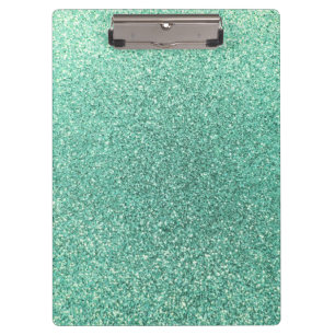 Carpeta De Pinza Purpurina del verde de Seafoam