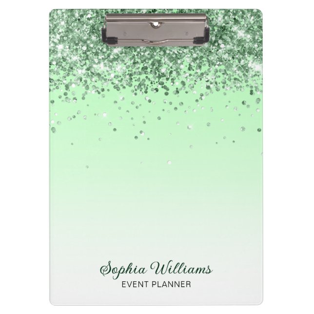 Carpeta De Pinza Purpurina Green (Anverso)