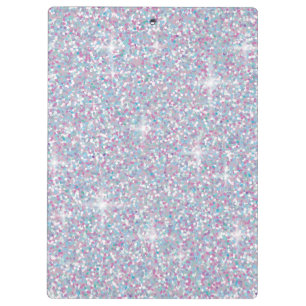 Carpeta De Pinza purpurina iridiscente blanco