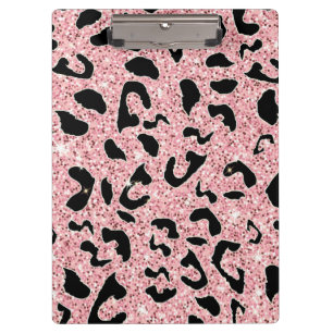 CARPETA DE PINZA PURPURINA PINK LEOPARD