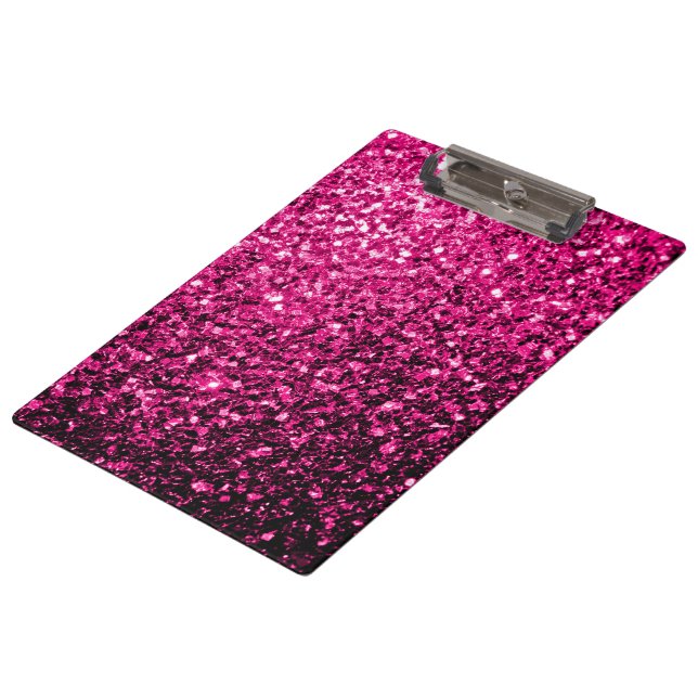 Carpeta De Pinza Purpurinas falsos rosados calientes brillan (Angular)