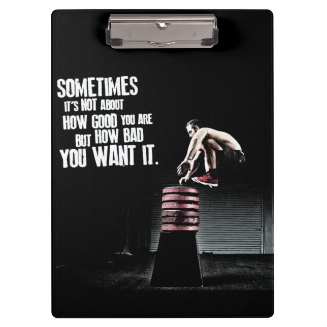 Carpeta De Pinza Qué Tan Mal Lo Deseas - Motivación CrossFit (Anverso)